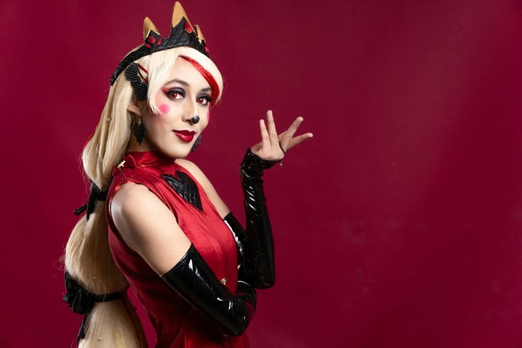 Artistic Cosplay Portrait Featuring A Vibrant Character With Creative Makeup In Mexico City Studio.