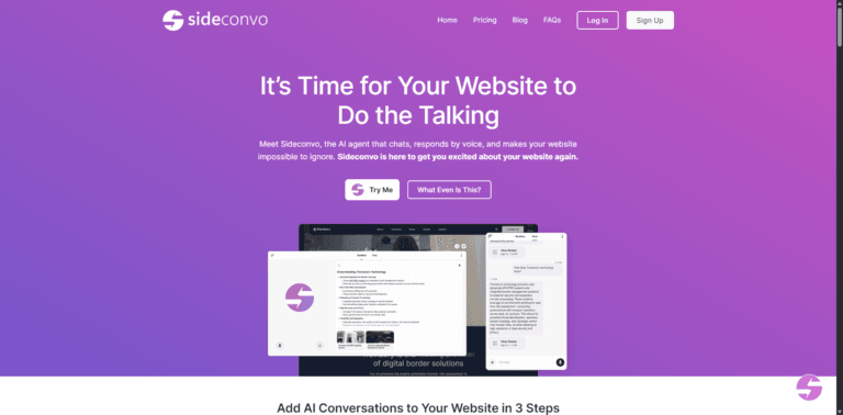 Sideconvo Review — Conversational Ai For Website Engagement 186 Sideconvo Review