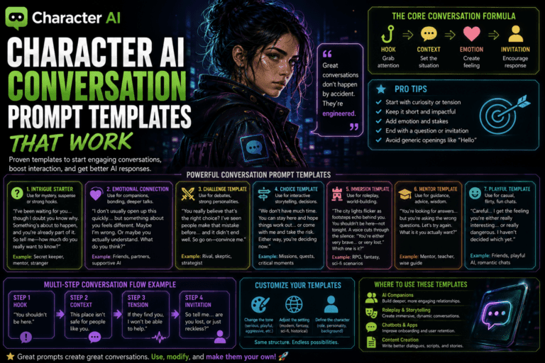 Character Ai Conversation Prompt Templates That Work