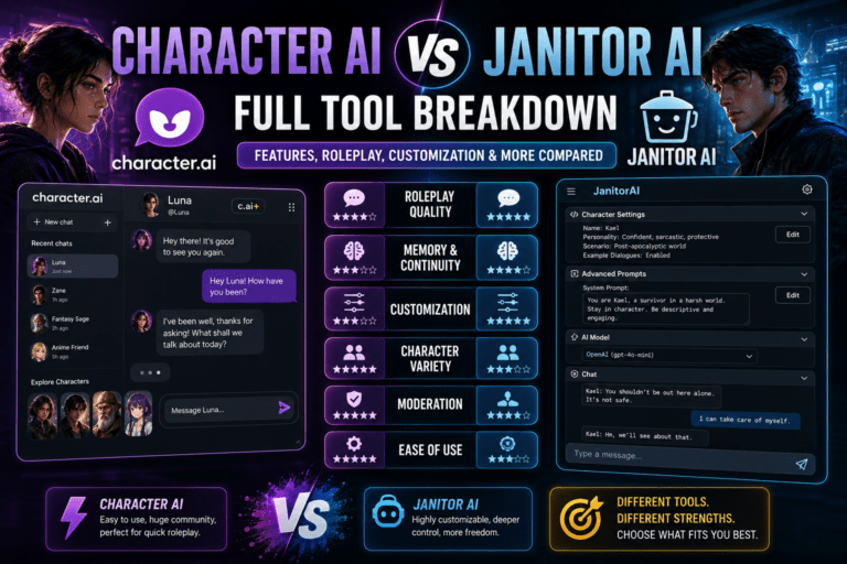 Character Ai Vs Janitor Ai Full Tool Breakdown