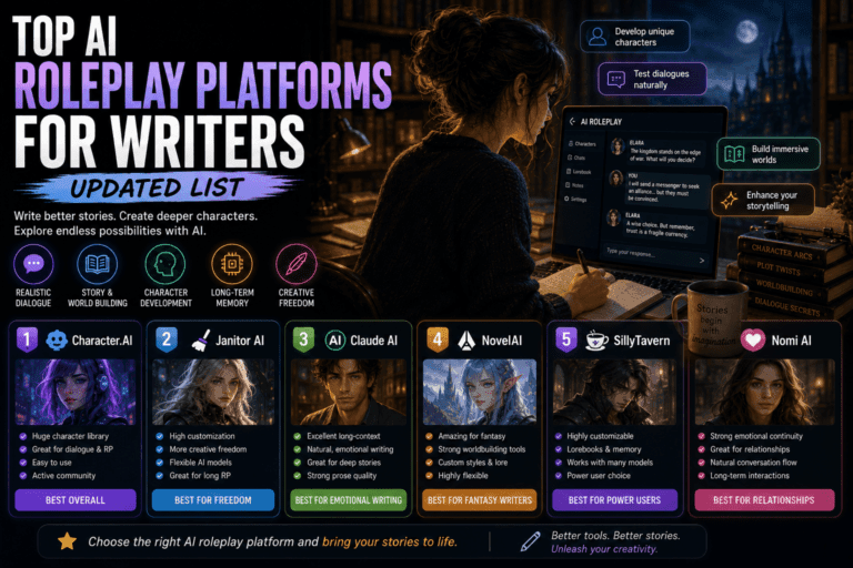Top Ai Roleplay Platforms For Writers Updated List